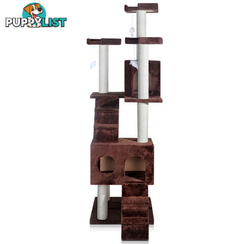 Giant Cat Scratching Poles Tree Multi Level Cat Post Pet Tower Gym House Choc