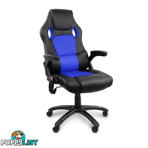 Executive Office Computer Chair 8 Point Massage Heated PU Leather Recliner