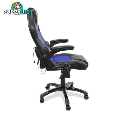 Executive Office Computer Chair 8 Point Massage Heated PU Leather Recliner