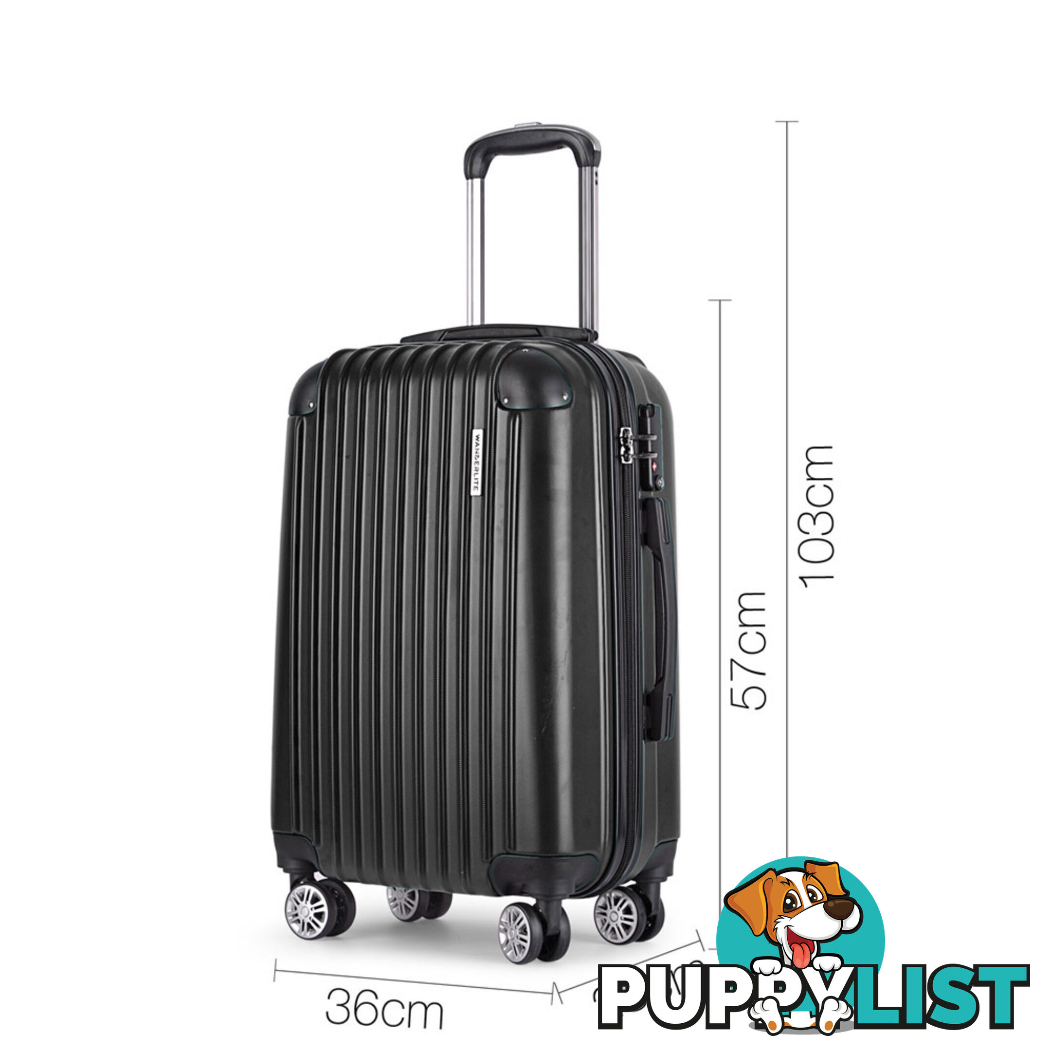 20&#34; Wanderlite Luggage Case Black