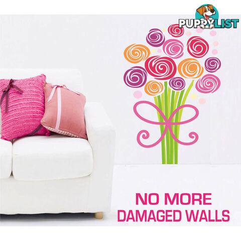 Medium Size Bouquet of Flowers Wall Stickers - Totally Movable