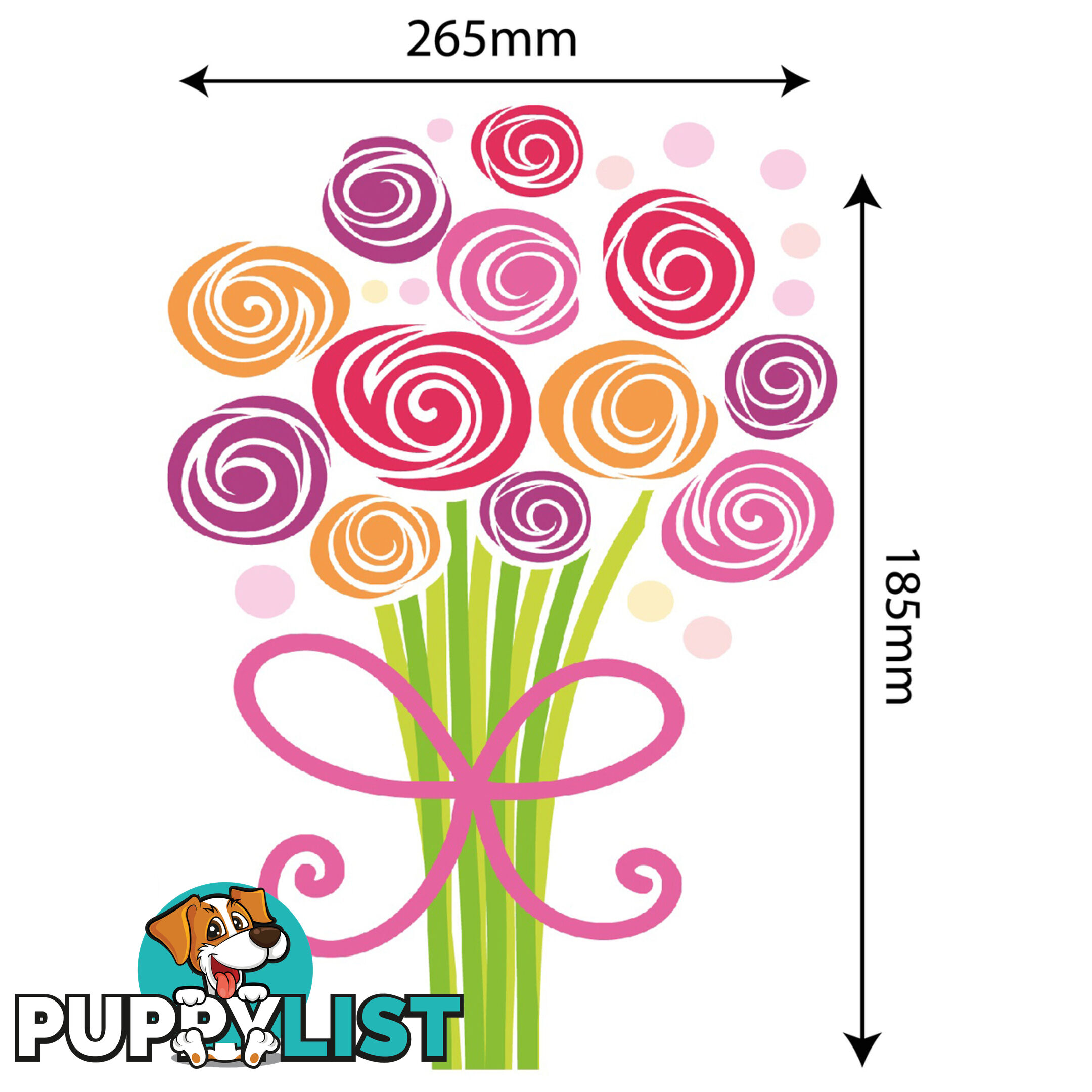 Medium Size Bouquet of Flowers Wall Stickers - Totally Movable