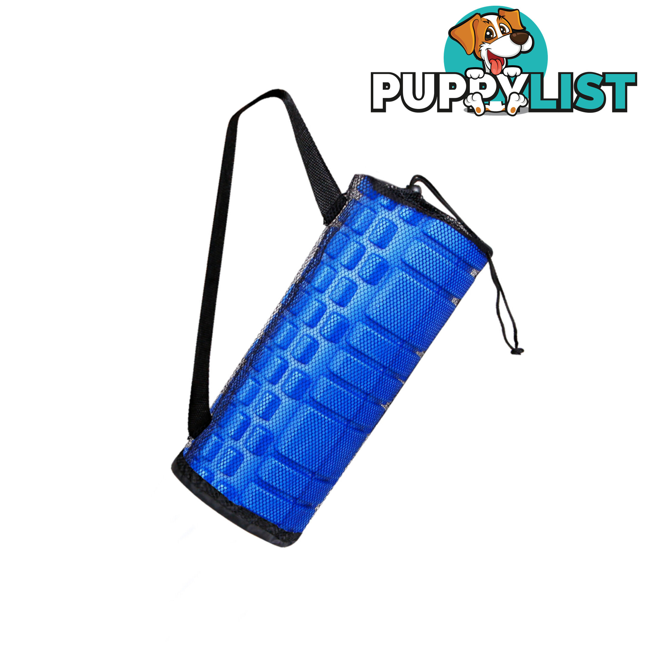 Yoga EVA Grid Foam Roller Gym Pilates Physio Massage Trigger Point Blue 33x14cm