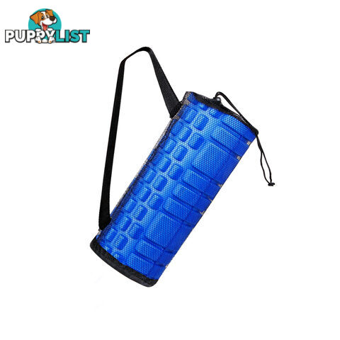 Yoga EVA Grid Foam Roller Gym Pilates Physio Massage Trigger Point Blue 33x14cm