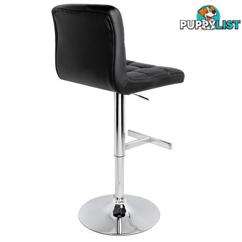 2 x PU Leather Gas Lift Bar Stool Kitchen Office Pub Barstool Swivel Chair Black