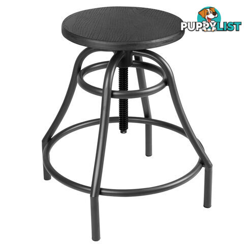 Vintage Retro Industrial Steel Bar Stool Swivel Chair