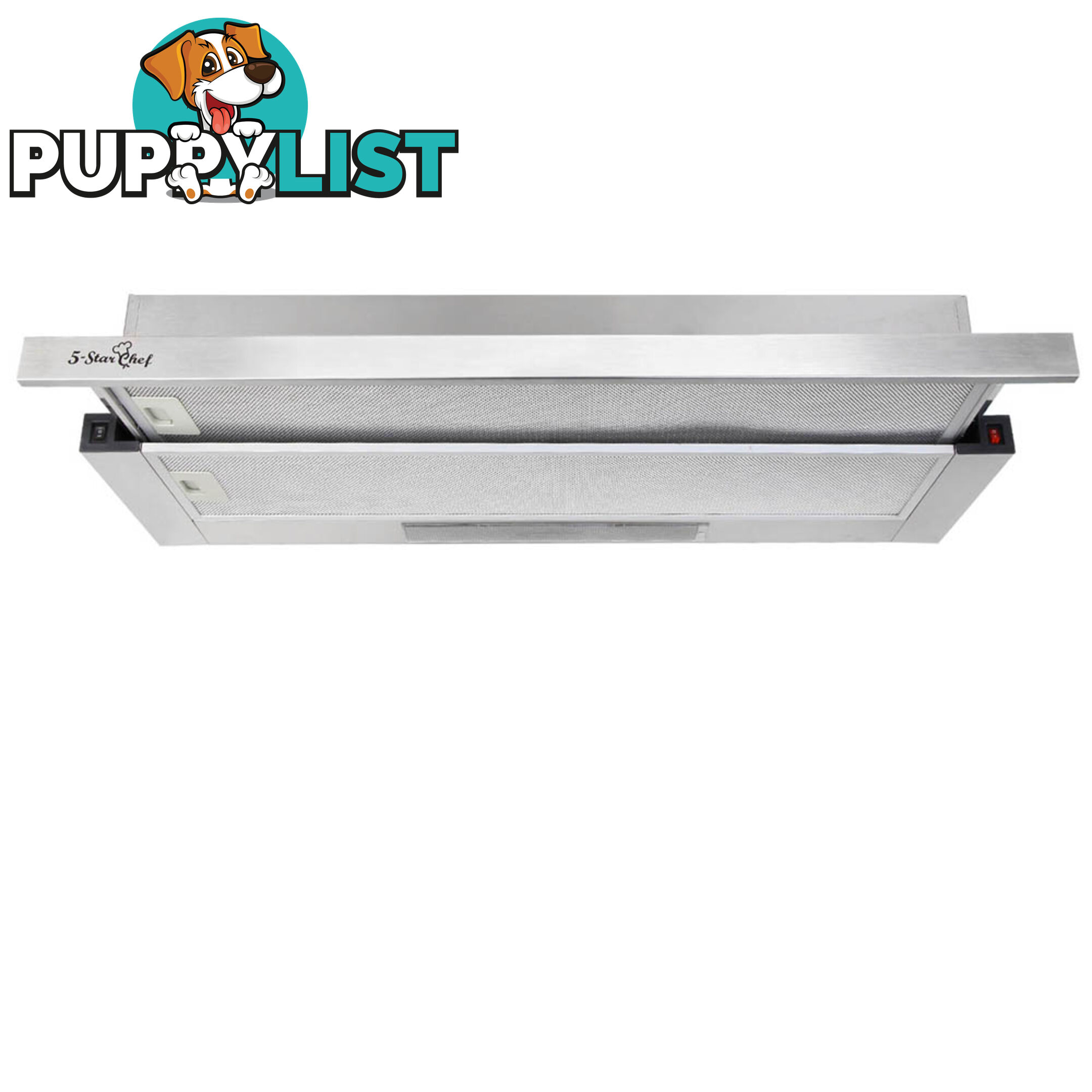 Stainless Slide Out Range Hood Kitchen Canopy Rangehood Exhaust Extractor 90cm