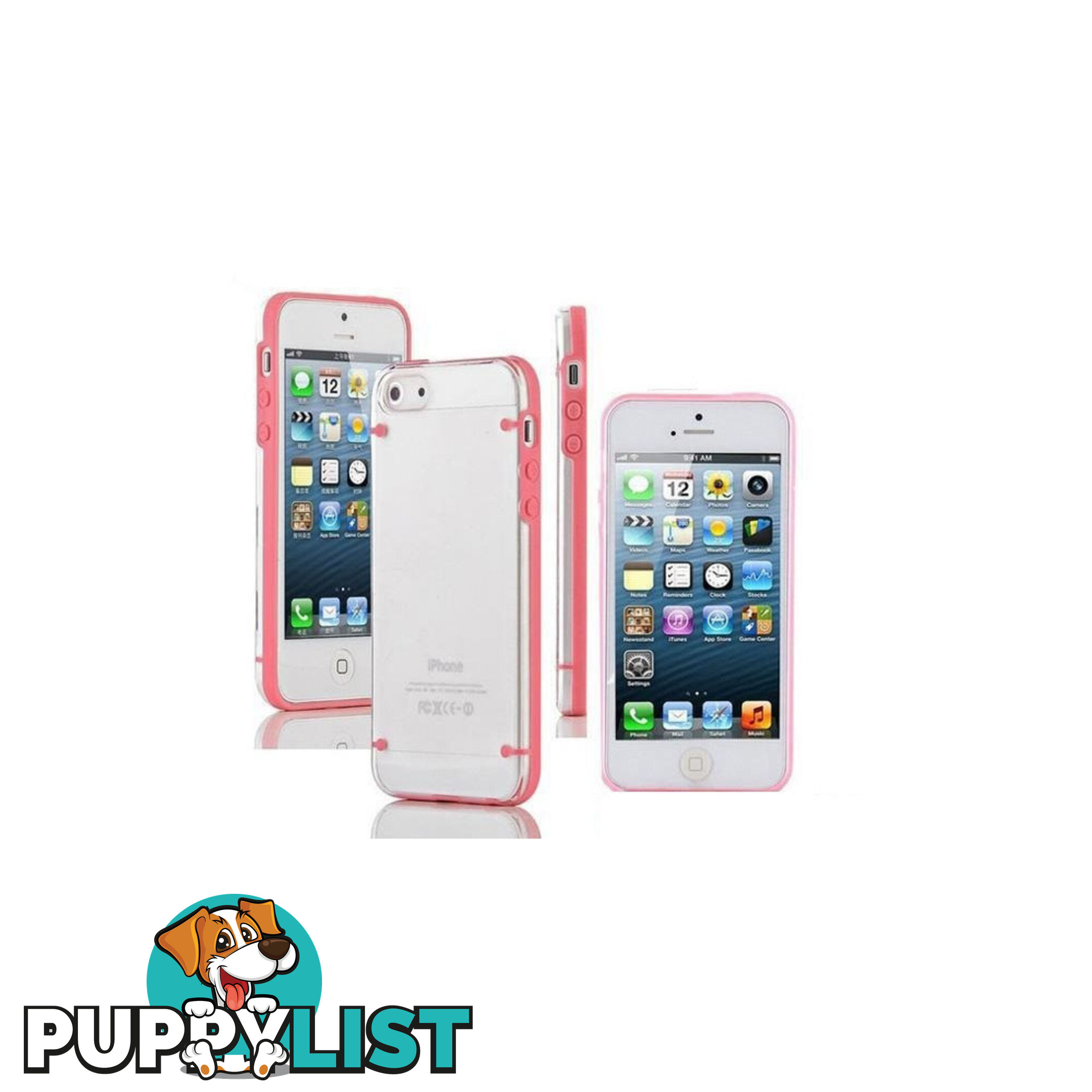 Clear Transparent Hard Case Cover Accessories Pink For iPhone 6 Plus 5.5 inch