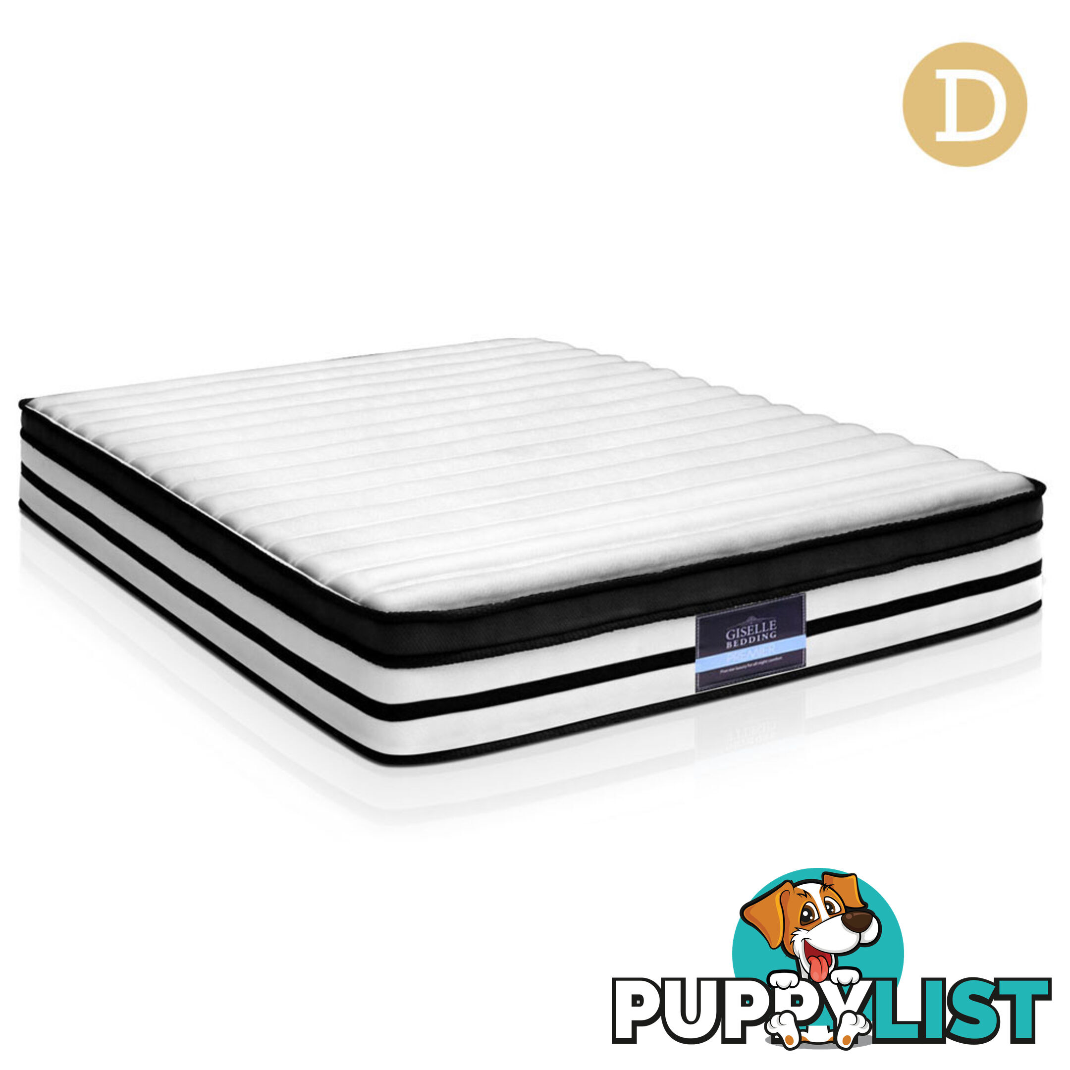 Luxury Double Size Euro Top Mattress Pocket Spring Medium Firmness