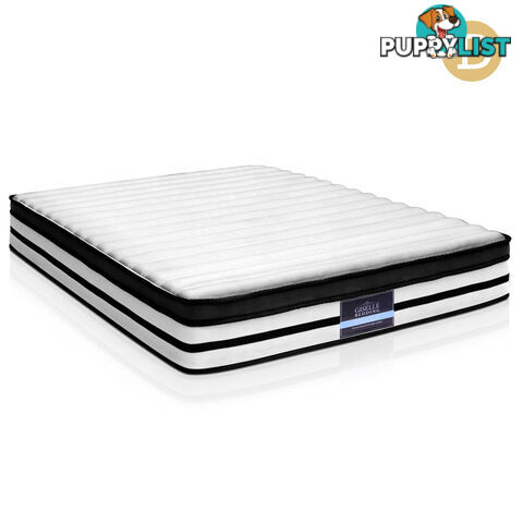 Luxury Double Size Euro Top Mattress Pocket Spring Medium Firmness