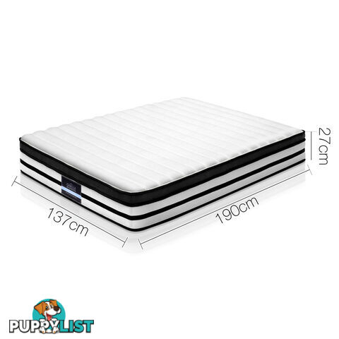 Luxury Double Size Euro Top Mattress Pocket Spring Medium Firmness