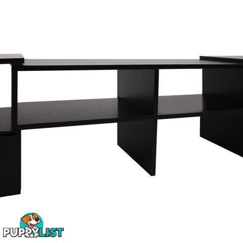 TV Stand Entertainment Unit Adjustable Cabinet Black