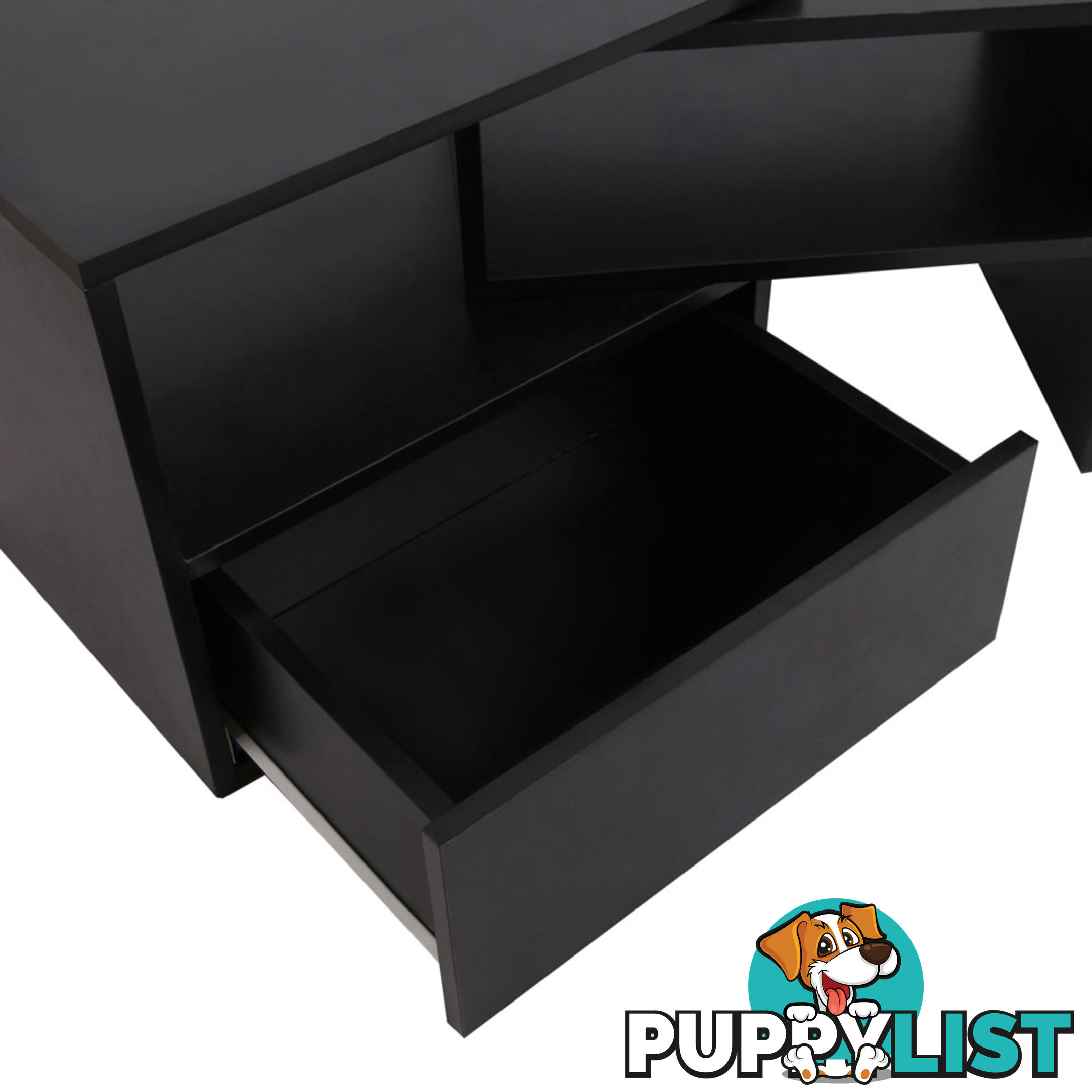 TV Stand Entertainment Unit Adjustable Cabinet Black