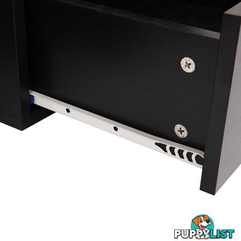 TV Stand Entertainment Unit Adjustable Cabinet Black