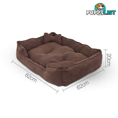 Faux Suede Washable Dog Bed - Medium