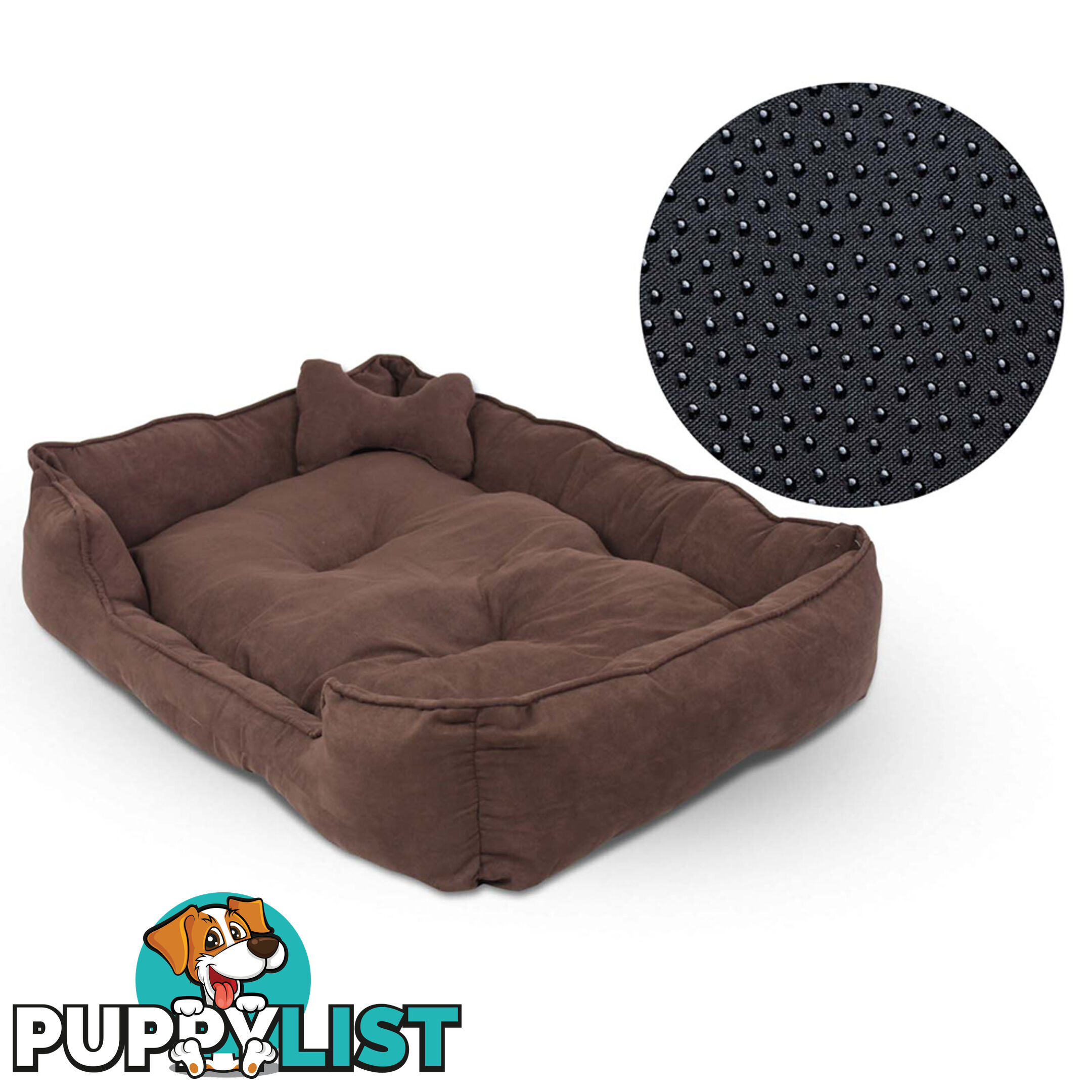 Faux Suede Washable Dog Bed - Medium