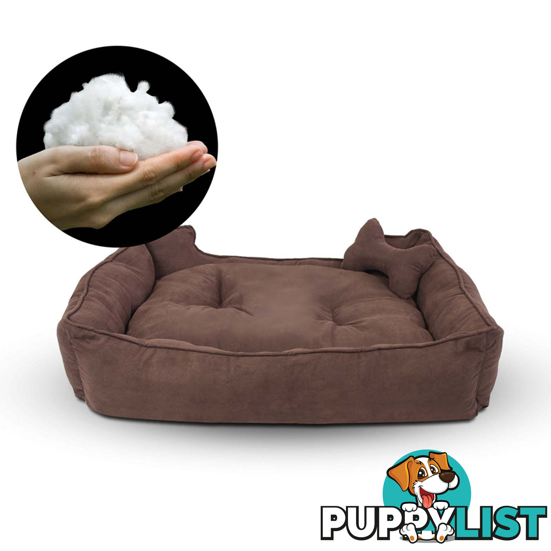 Faux Suede Washable Dog Bed - Medium