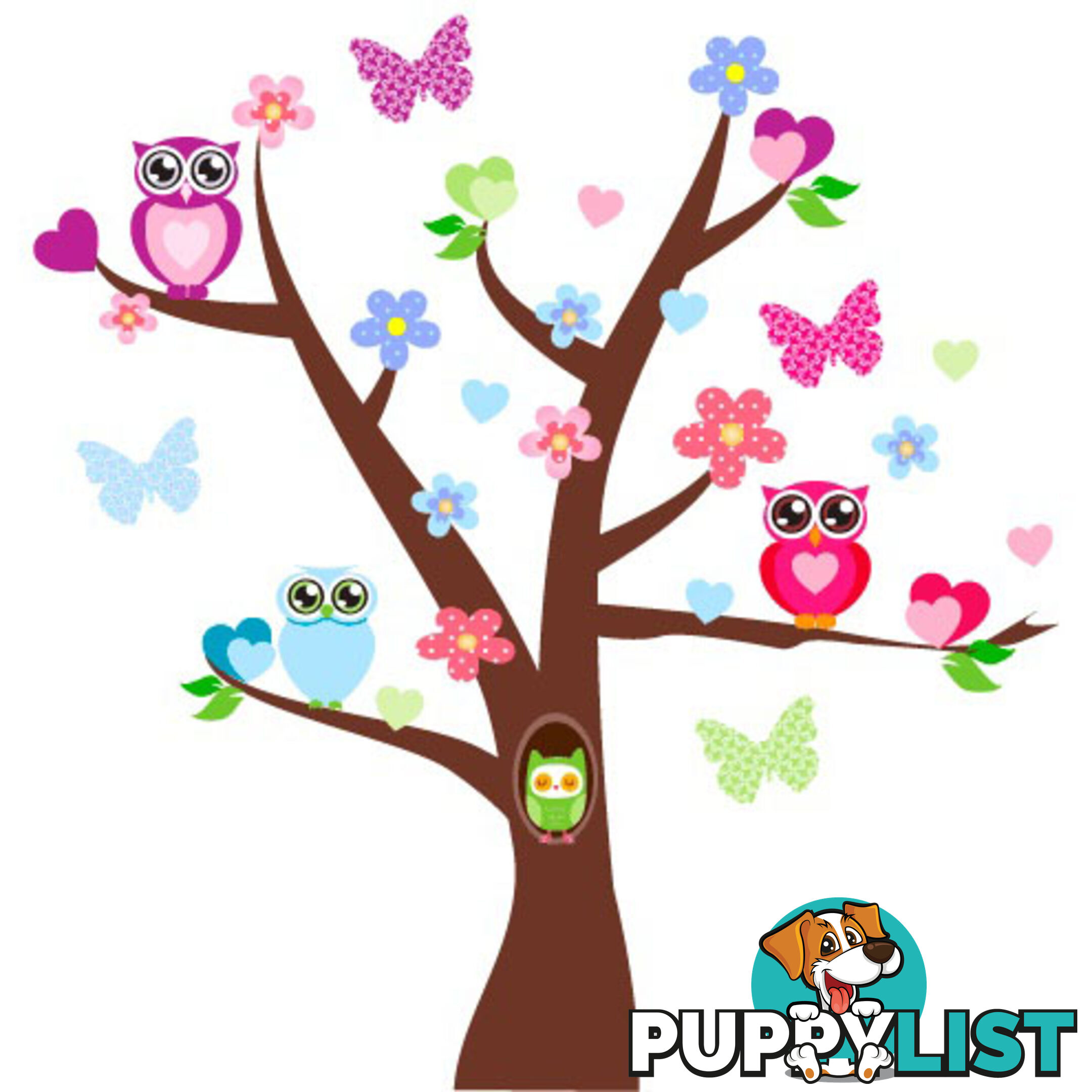 Tree and Owl Wall Stickers - Totally Movable