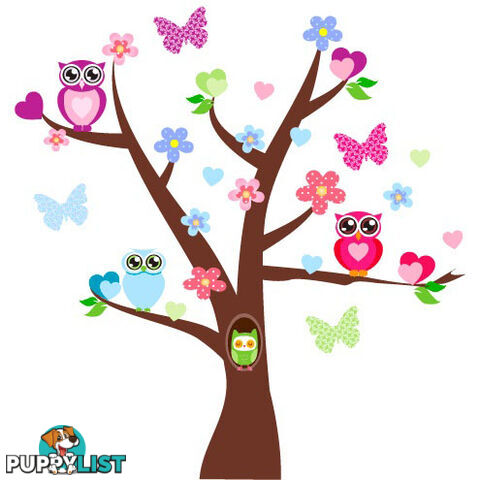 Tree and Owl Wall Stickers - Totally Movable