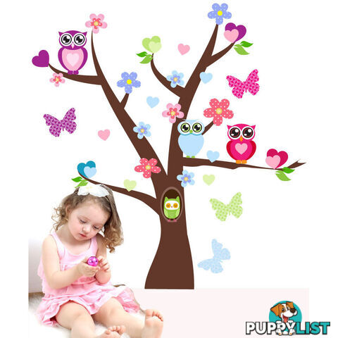 Tree and Owl Wall Stickers - Totally Movable