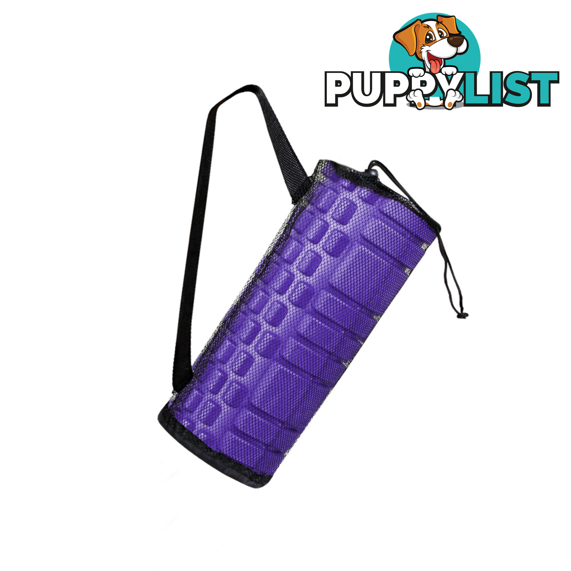 Yoga Gym Pilates EVA Grid Foam Roller Purple 33 x 14cm