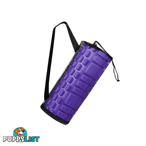 Yoga Gym Pilates EVA Grid Foam Roller Purple 33 x 14cm