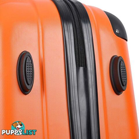 3PCS Travel Luggage Set Hard Shell Super Lightweight Suitcase TSA Lock Orange