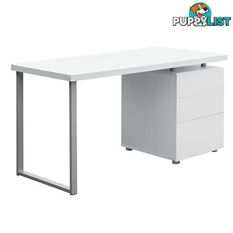 Office Computer Desk Home Study Table 3 Drawer Cabinet Student Kids Desk White