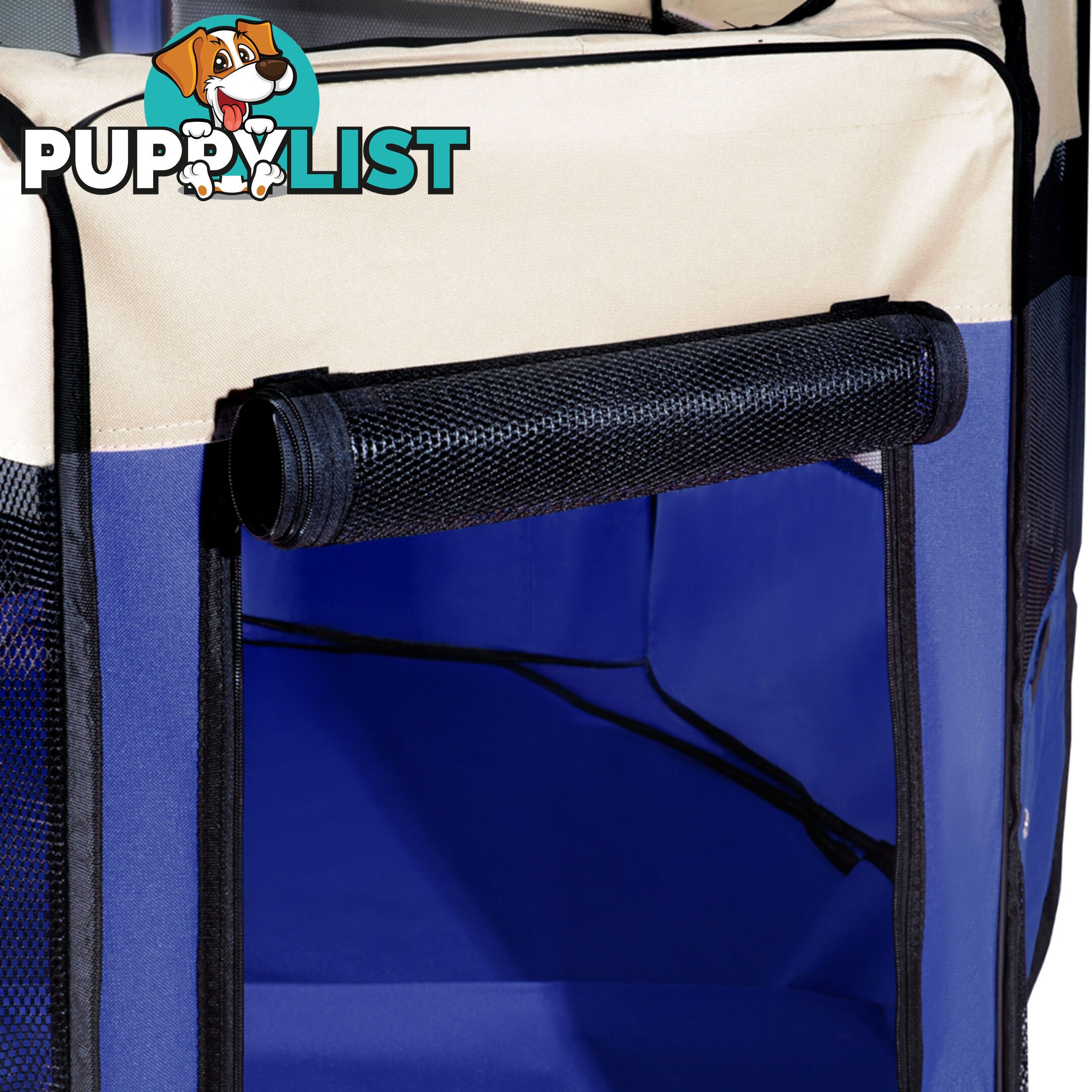 XL Portable Pet Playpen 8 Panel Dog Puppy Cat Exercise Soft Cage Crate Tent Blue