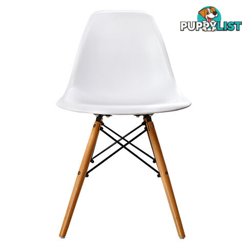 Set of 4 Dining Chair White