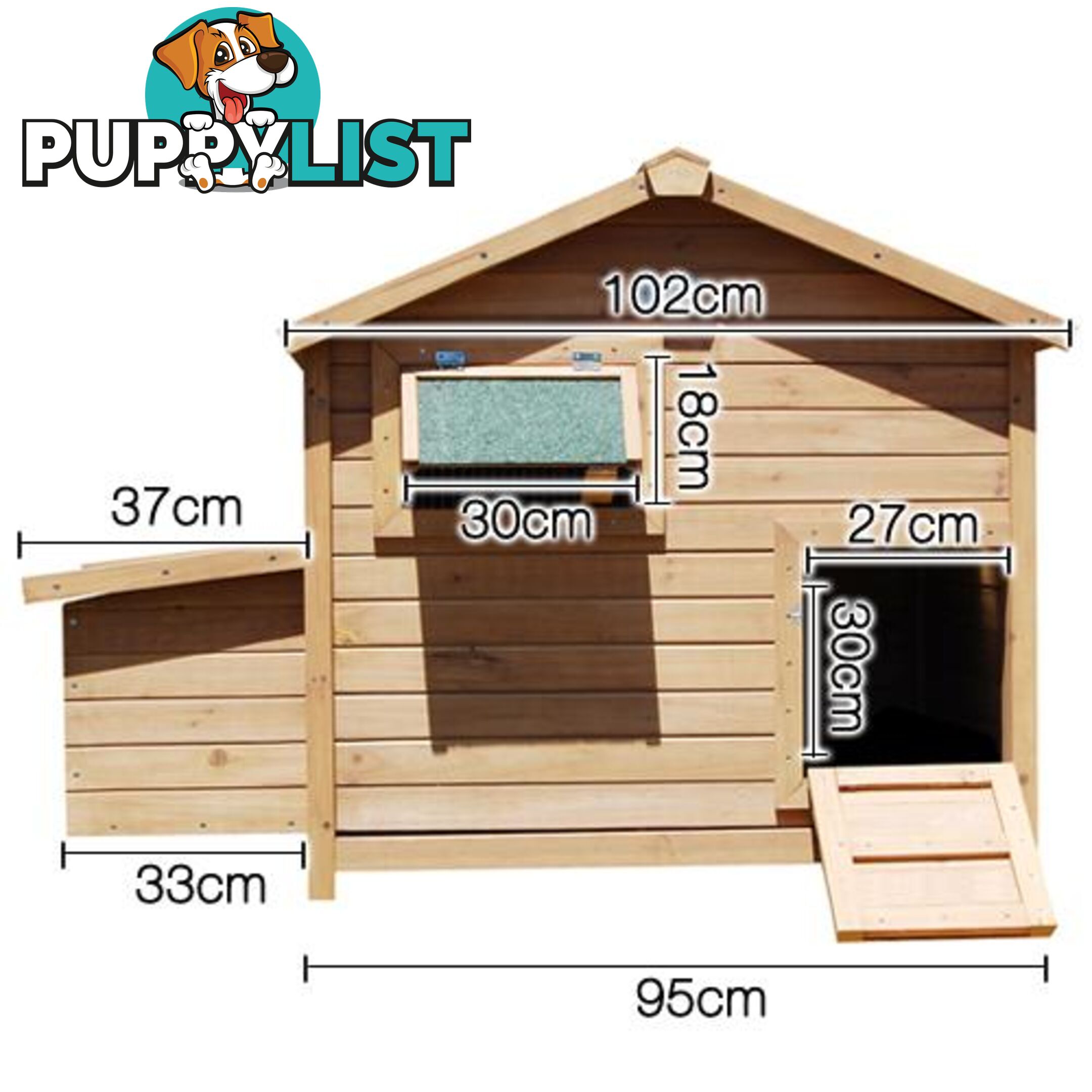 Deluxe Wooden Chicken Coop Hen House Rabbit Hutch Pet Guinea Pig Cage Chook Run