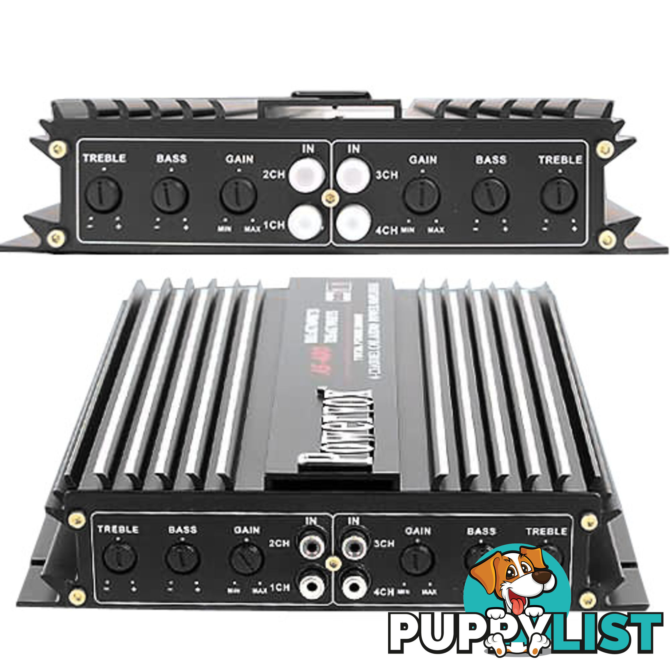 2800W 4 Channel PowerVox Car Amplifier Speaker Stereo Truck AMP Audio Black