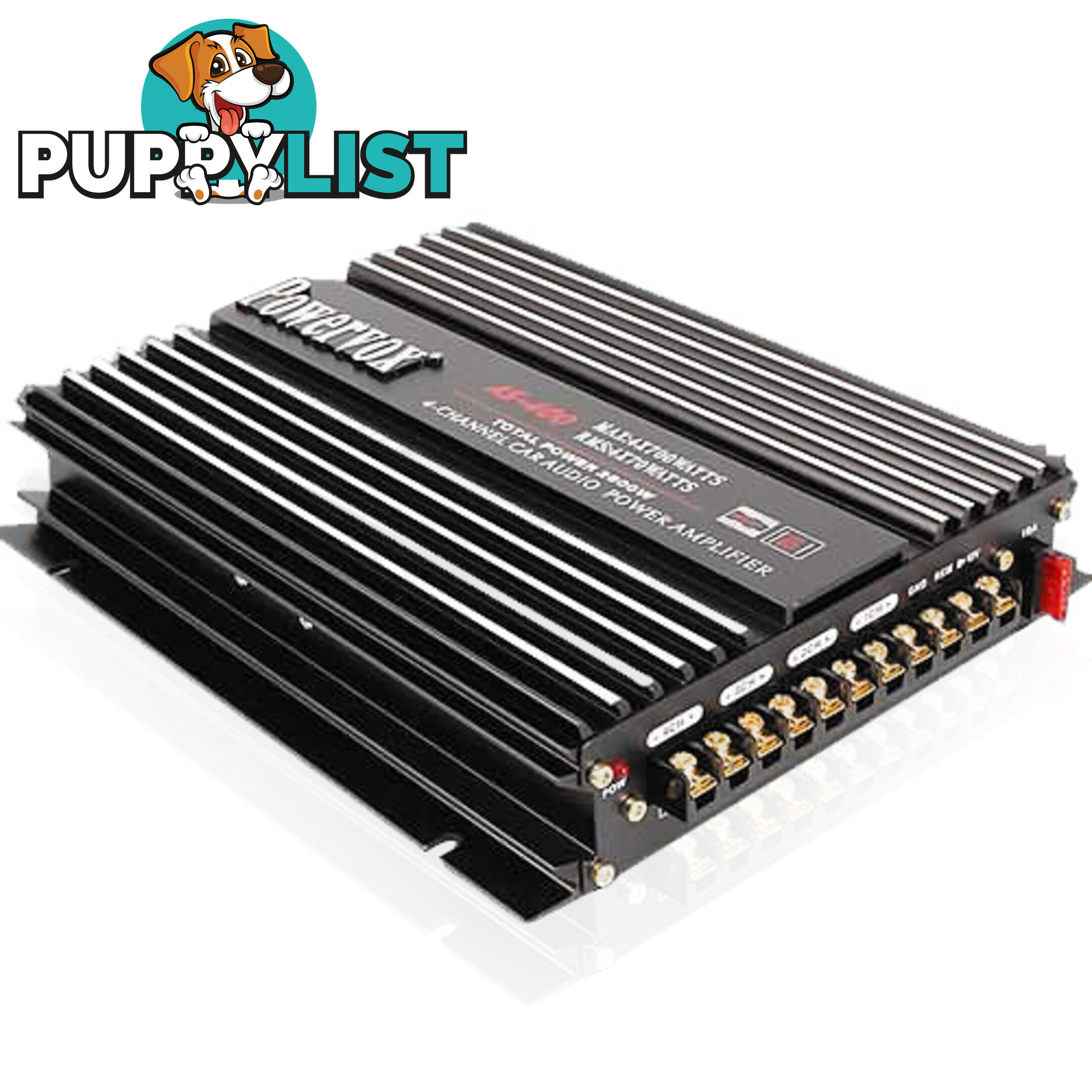 2800W 4 Channel PowerVox Car Amplifier Speaker Stereo Truck AMP Audio Black