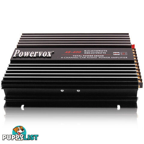2800W 4 Channel PowerVox Car Amplifier Speaker Stereo Truck AMP Audio Black