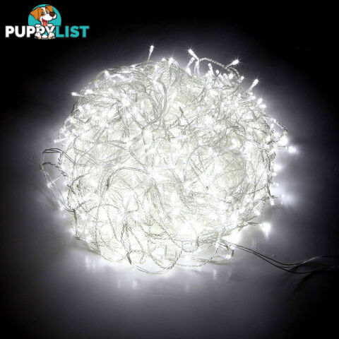 White 800 LED Fairy Icicle Lights Outdoor Indoor Decoration Wedding Party