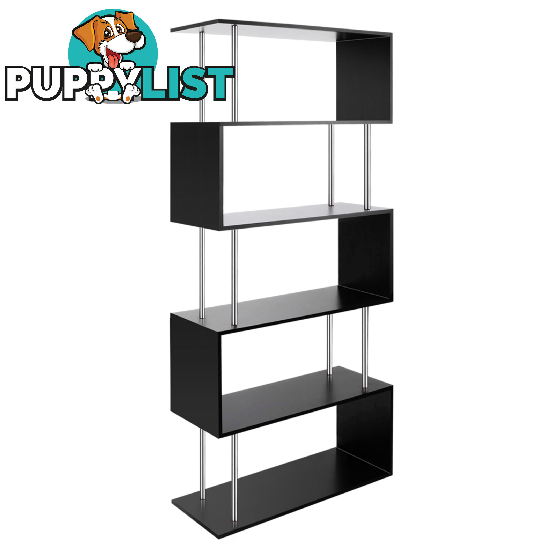 5 Tier Display/Book/Storage Shelf Unit Black