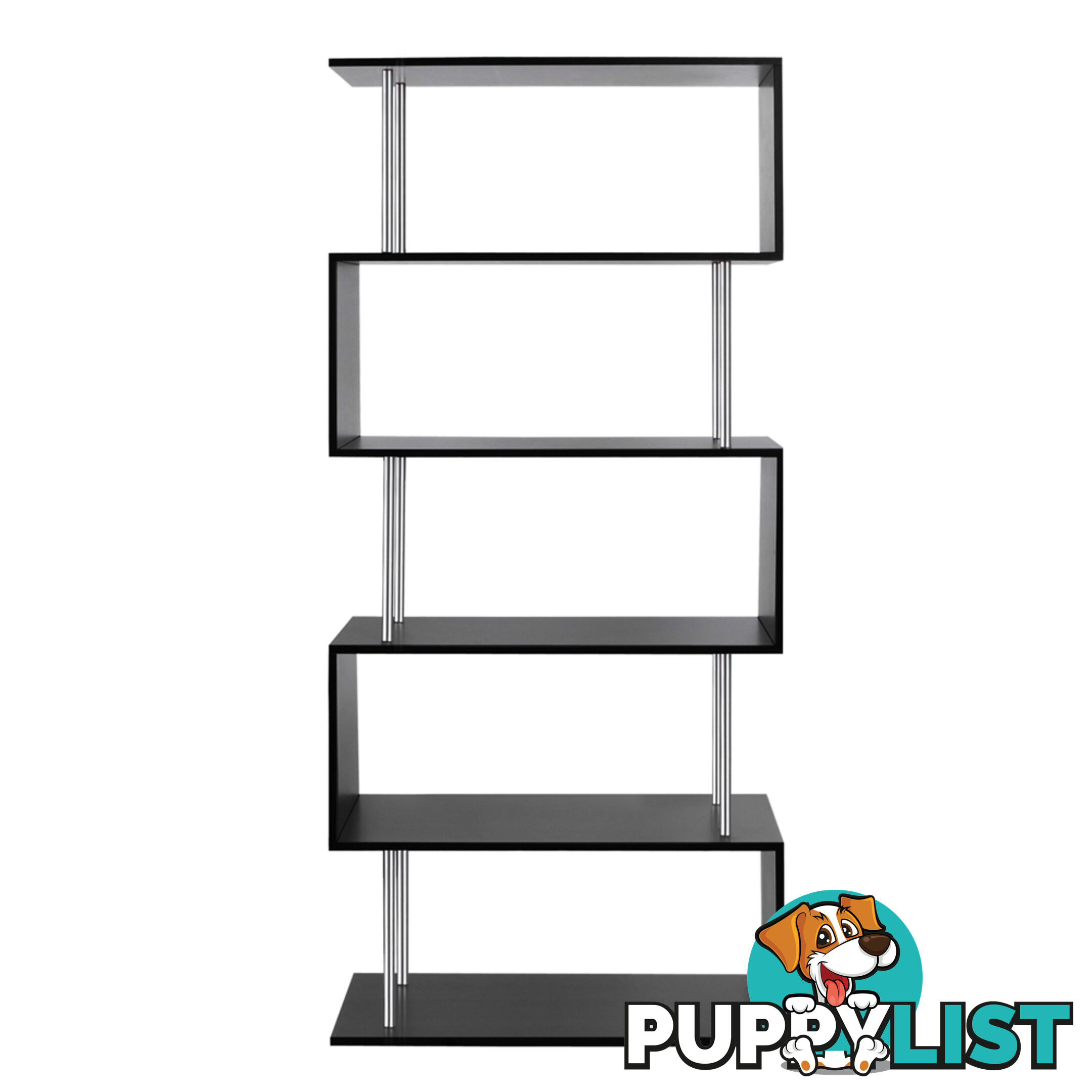 5 Tier Display/Book/Storage Shelf Unit Black