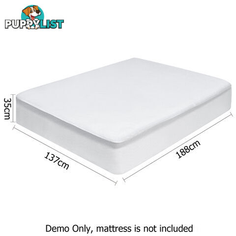 Double Size Waterproof Bamboo Fibre Mattress Protector Fitted Fabric Bed Cover