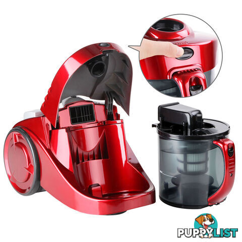 Bagless Cyclone Cyclonic Vacuum Cleaner HEPA Filtration System 2800W Red