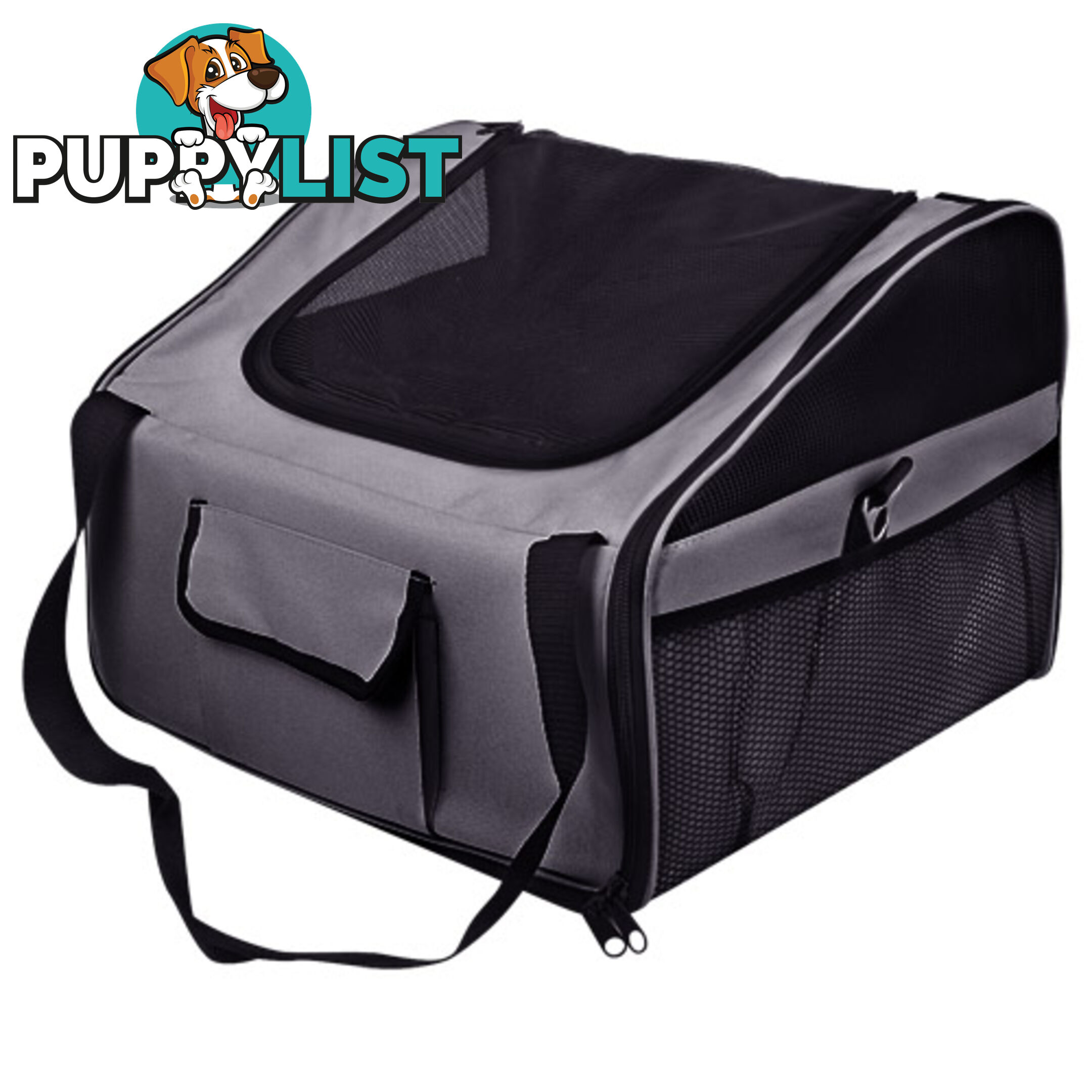 Pet Dog Cat Car Seat Carrier Travel Bag Large Grey