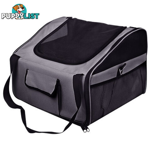 Pet Dog Cat Car Seat Carrier Travel Bag Large Grey