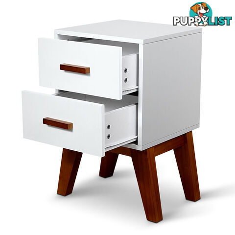 Scandinavian Bedside Table Matt White