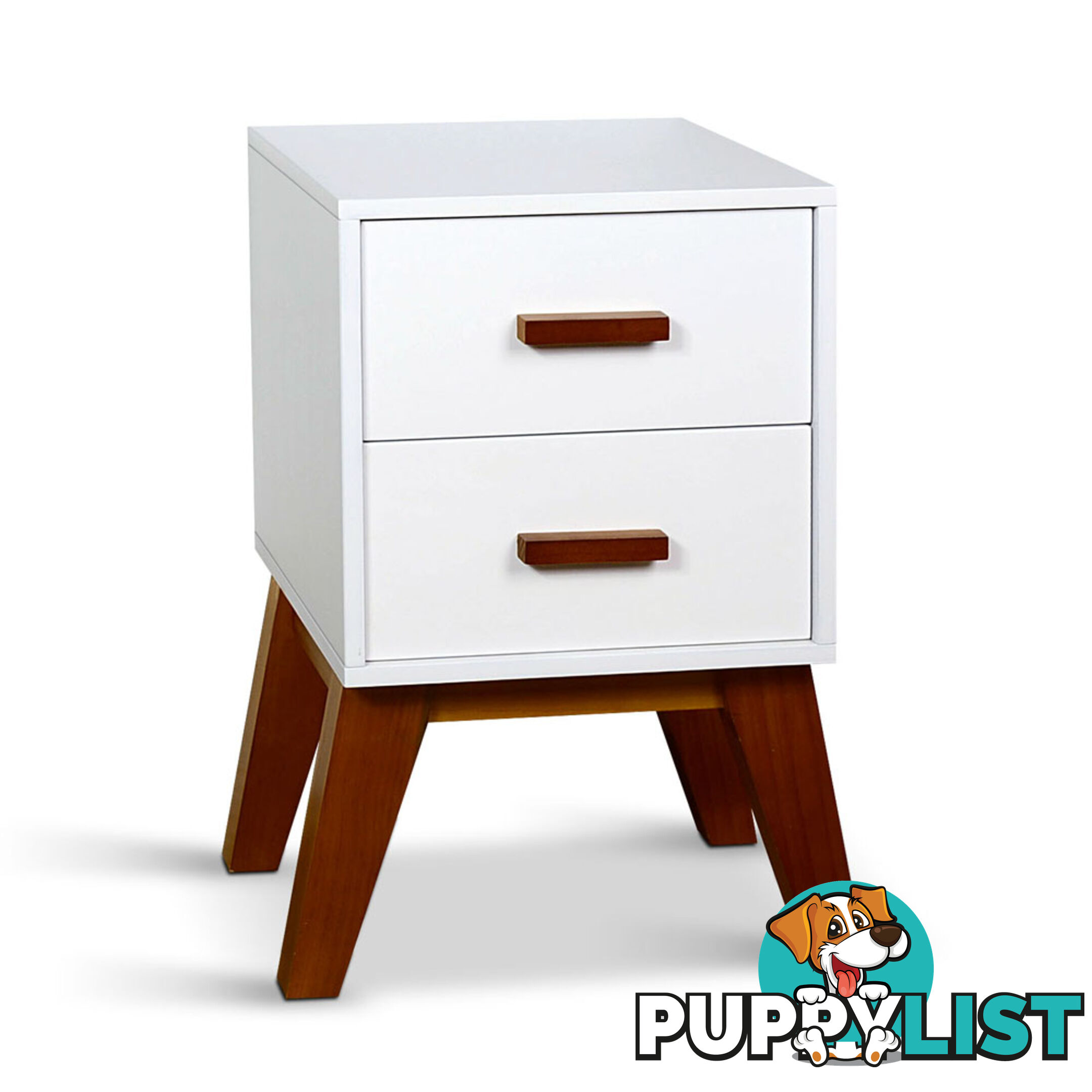 Scandinavian Bedside Table Matt White