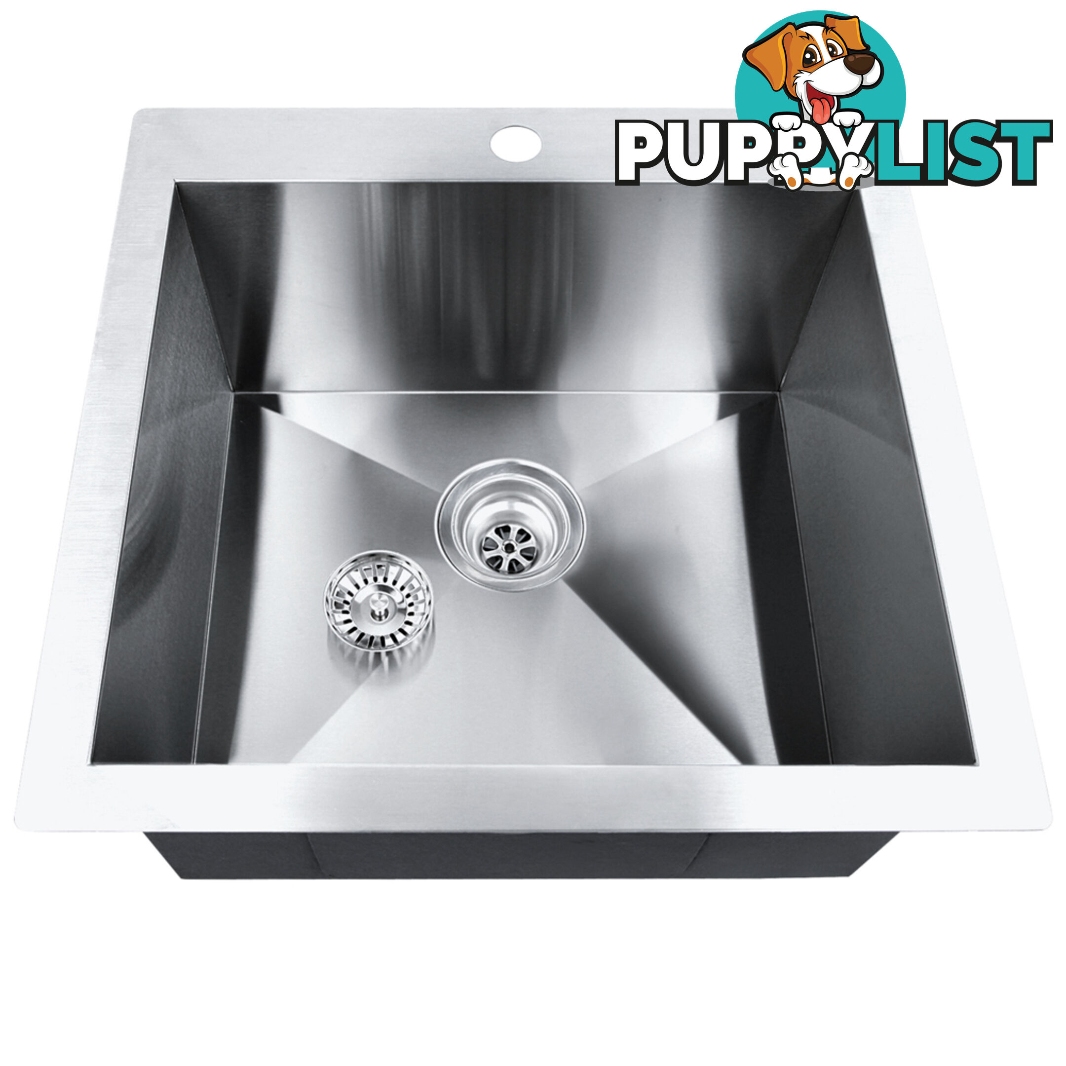 Handmade Stainless Steel Kitchen Laundry Sink Topmount Undermount 530 x 500mm