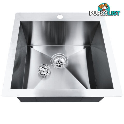 Handmade Stainless Steel Kitchen Laundry Sink Topmount Undermount 530 x 500mm