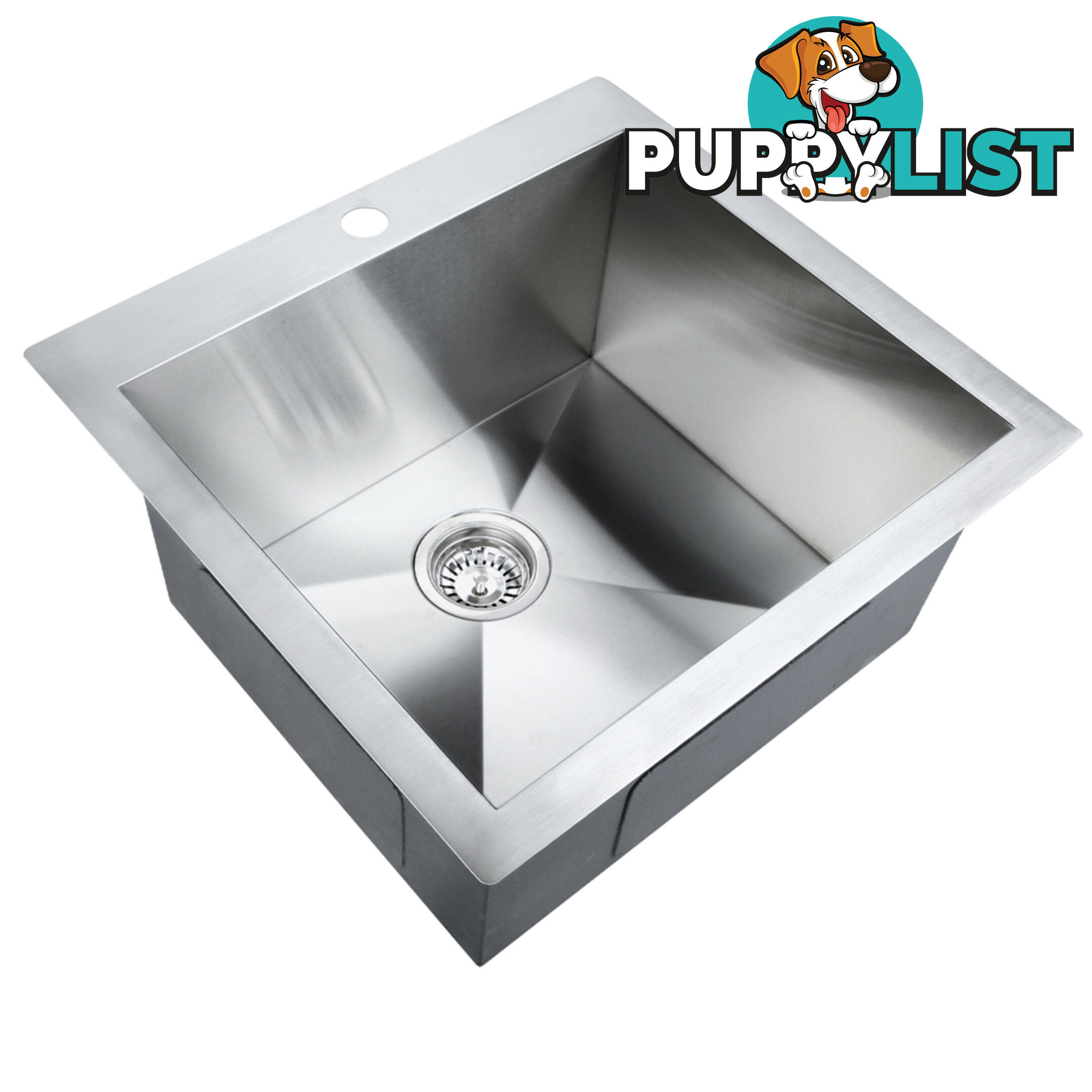 Handmade Stainless Steel Kitchen Laundry Sink Topmount Undermount 530 x 500mm