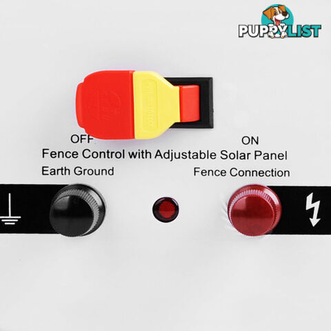 Solar Power 8Km Electric Fence Farm Animal Pet Energiser Energizer Charger 0.3J