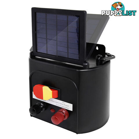 Solar Power 8Km Electric Fence Farm Animal Pet Energiser Energizer Charger 0.3J