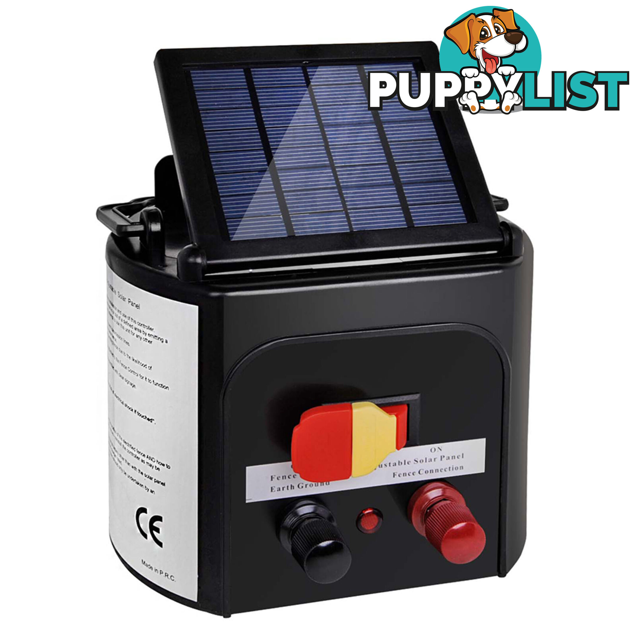 Solar Power 8Km Electric Fence Farm Animal Pet Energiser Energizer Charger 0.3J