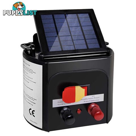 Solar Power 8Km Electric Fence Farm Animal Pet Energiser Energizer Charger 0.3J